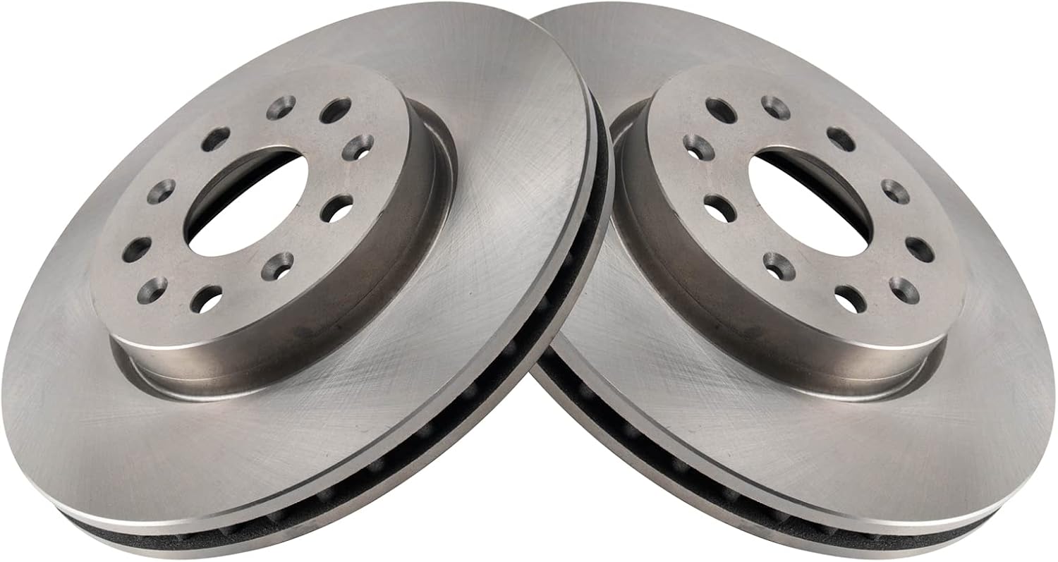 TRQ Front Brake Pad and Rotor Set Ceramic Vented Rotors Compatible with 2016-2020 Chevrolet Camaro