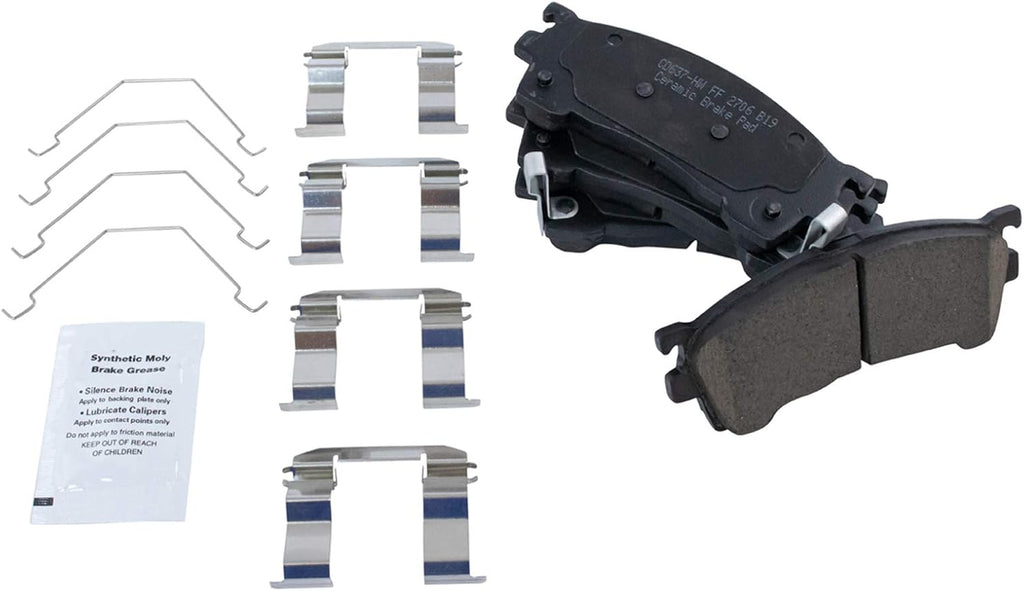 TRQ Front Brake Pad and Rotor Set Ceramic Compatible with 1993-1997 Ford Probe 1994-2002 Mazda 626 1993-1997 MX-6