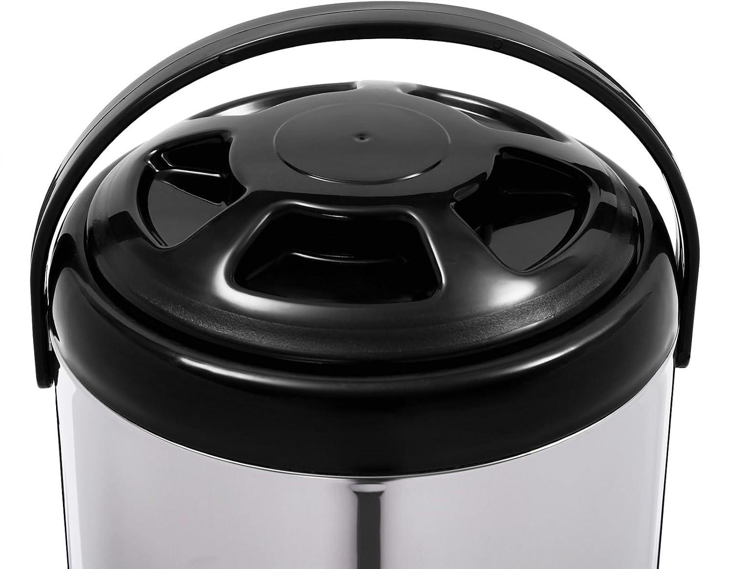 Hot Water Dispenser, 6L Thermal Bucket, Stainless Steel Insulated Beverage Dispenser, Coffee Urn Kettle Boiler Warmer For Outdoor Picnics, Travels, Cafes, Buffets(Black+silver)