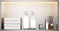 Stainless Steel Shower Niche with LED Lights 12' x 24' Recessed Wall Niche, No Tile Needed Bathroom Storage Shelf (Brushed)