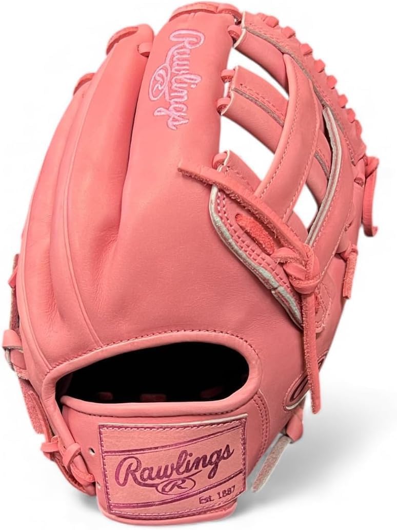 Rawlings Heart of the Hide Mother's Day Pink Baseball Glove – 11.75', 12.25', 1B Mitt, Catcher's Mitt – RHT & LHT – Premium HOH Pro Leather Limited Edition