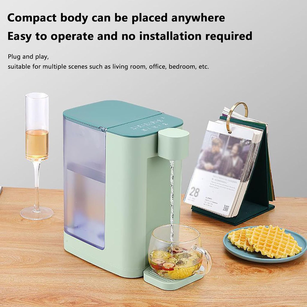 3L Hot Water Dispenser,Instant Hot Water Dispenser,5 Temperature Presets,2100W Fast Boil,with LED Night Light and Touch Screen(Color:Green)