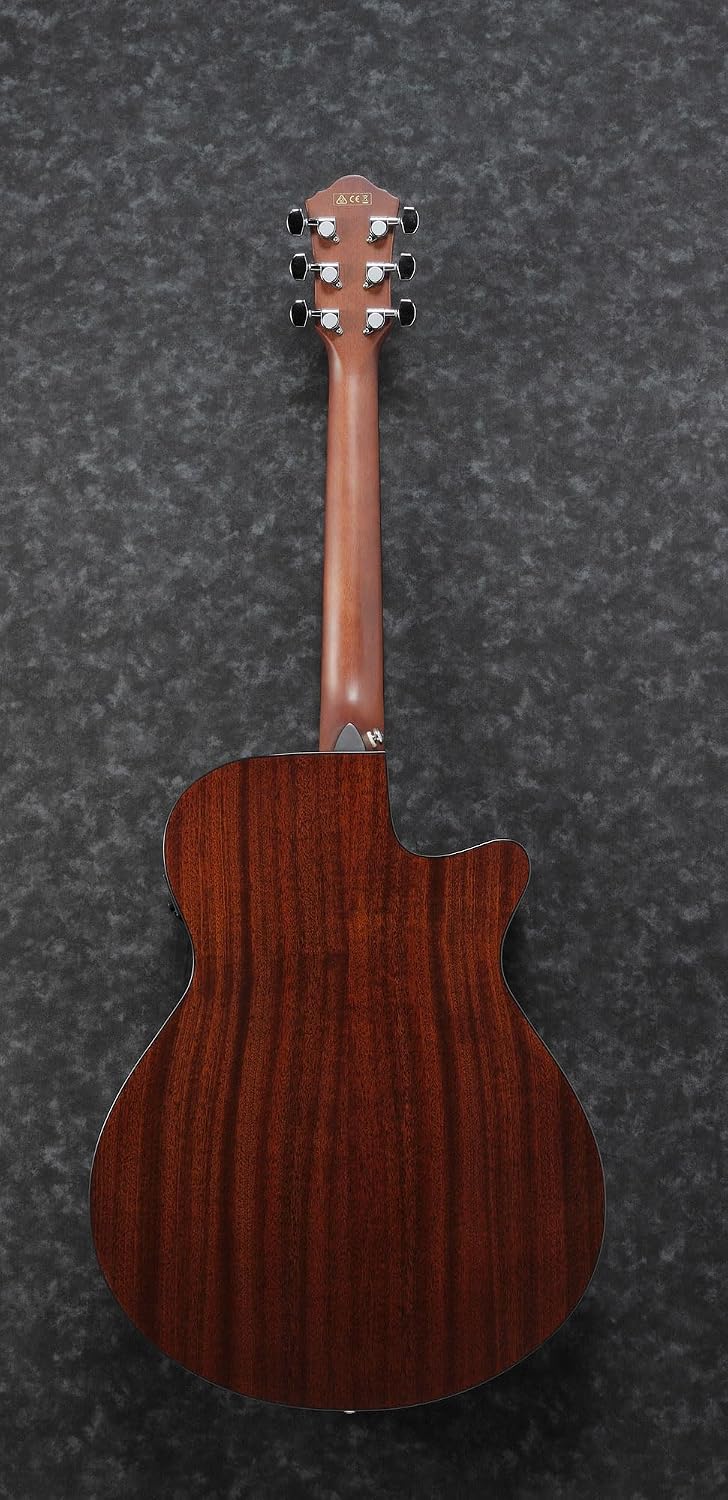Ibanez AEG70L Left-Handed Acoustic-Electric Guitar - Tiger Burst High Gloss Bundle with Case, Strap, D'Addario Strings, Picks, Austin Bazaar Instructional DVD, and Polishing Cloth