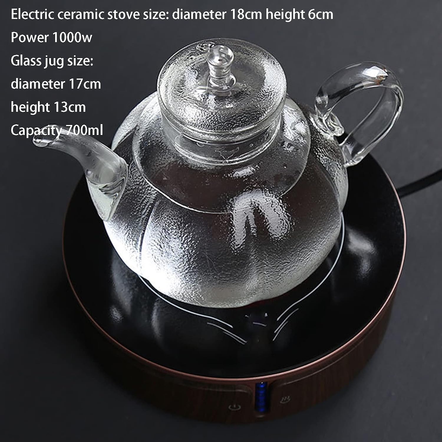 Electric Kettle Glass Teapot Electric Ceramic Stove Touch-Screen Tea Steamer Kettle Household Tea Pot Hot Water Dispensers in Home Kitchen (C) lofty ambition hopeful Octopus feet