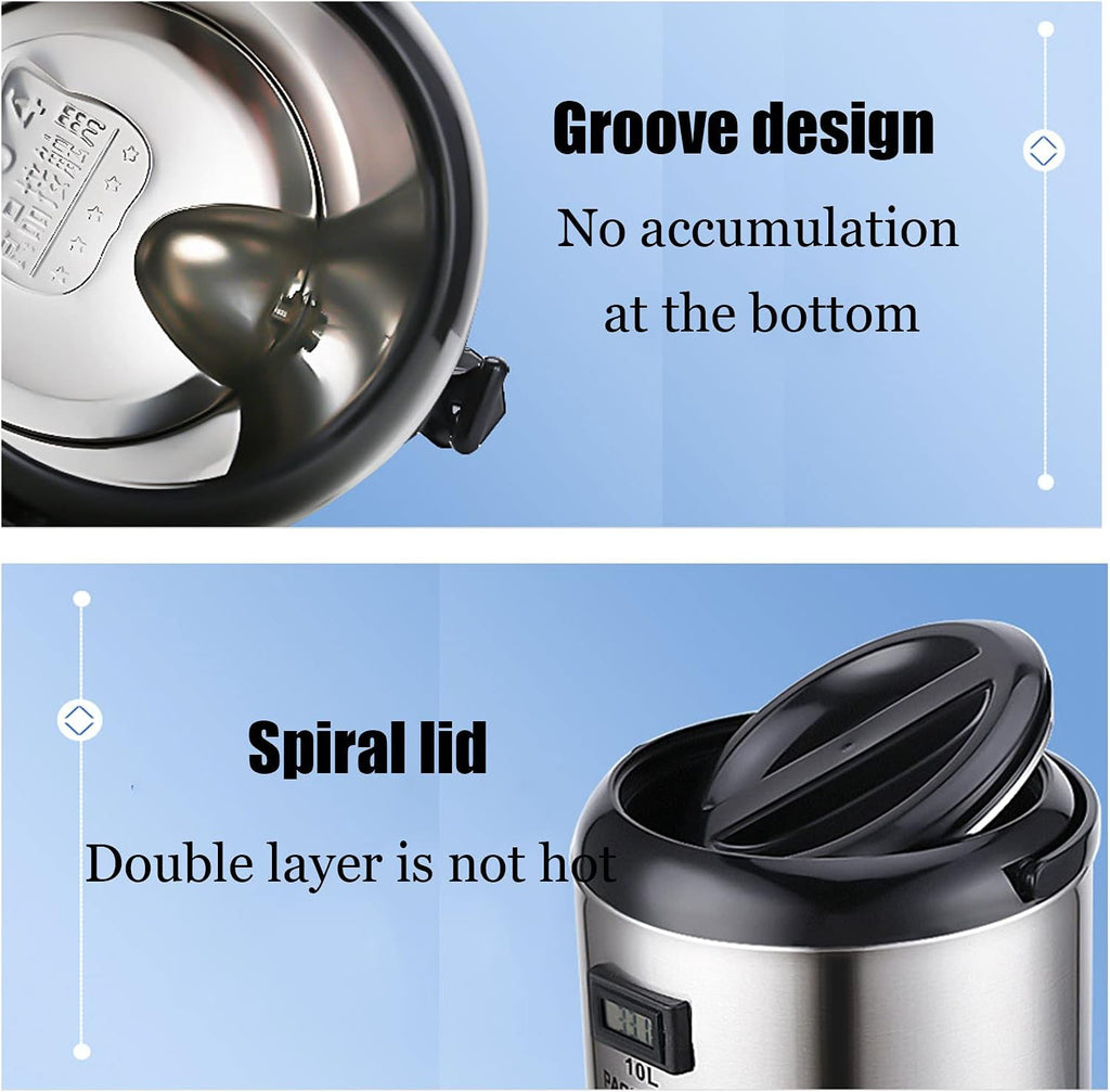 Drink Dispenser Hot Water Dispenser with Tap and Stand, Commercial Thermal Beverage Dispenser for Home Party Buffe Hot Water Coffee Milk Juice Keep Warm for 6-8 Hours for Parties