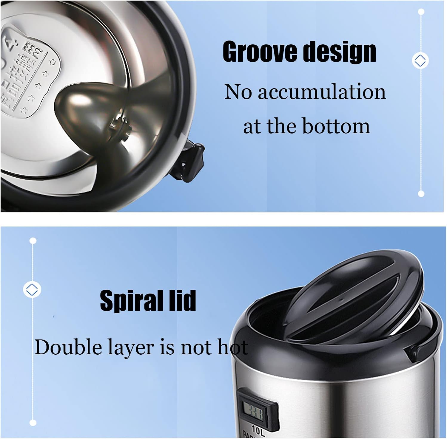Drink Dispenser Hot Water Dispenser with Tap and Stand, Commercial Thermal Beverage Dispenser for Home Party Buffe Hot Water Coffee Milk Juice Keep Warm for 6-8 Hours for Parties