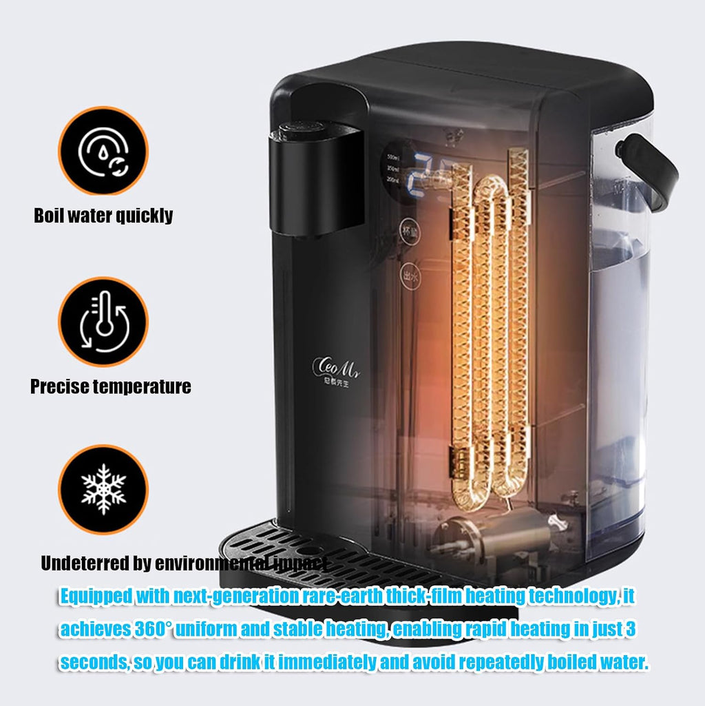B,3L Instant Hot Water Dispenser, Rapid Heating Countertop Water Purifier with Smart Touch Control, for Home or Office