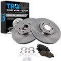 TRQ Front Brake Pad and Rotor Set Ceramic Vented Rotors Compatible with 2017-2018 Hyundai Santa Fe 2019 Santa Fe XL