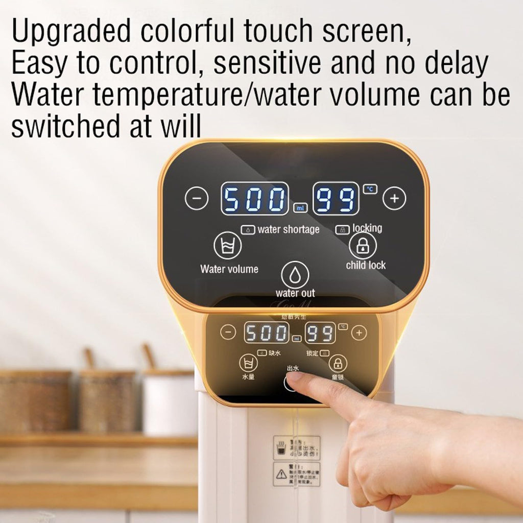 instant hot water kettle hot cocoa dispenserPortable household small three-second rapid heating dual/single display desktop direct drinking water dispenser white/green(Color:c)