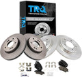 TRQ Front and Rear Brake Pad and Rotor Set Ceramic Vented Solid Rotors Compatible with 2017-2020 Hyundai Ioniq 2017-2019 Kia Niro
