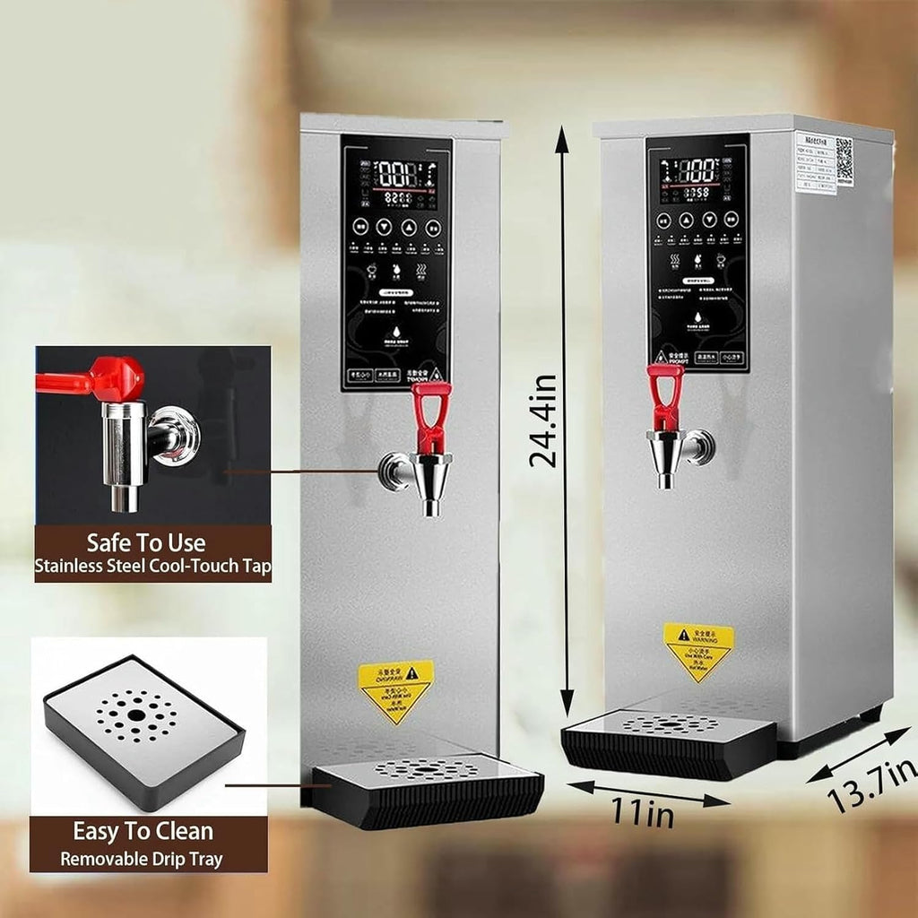 Commercial Hot Water Dispense Boiler,Stainless Steel Drinking Hot Water Boiling Machine,Coffee Making Water Heater for Tea Coffee/Dessert Shop Hotel(Black)