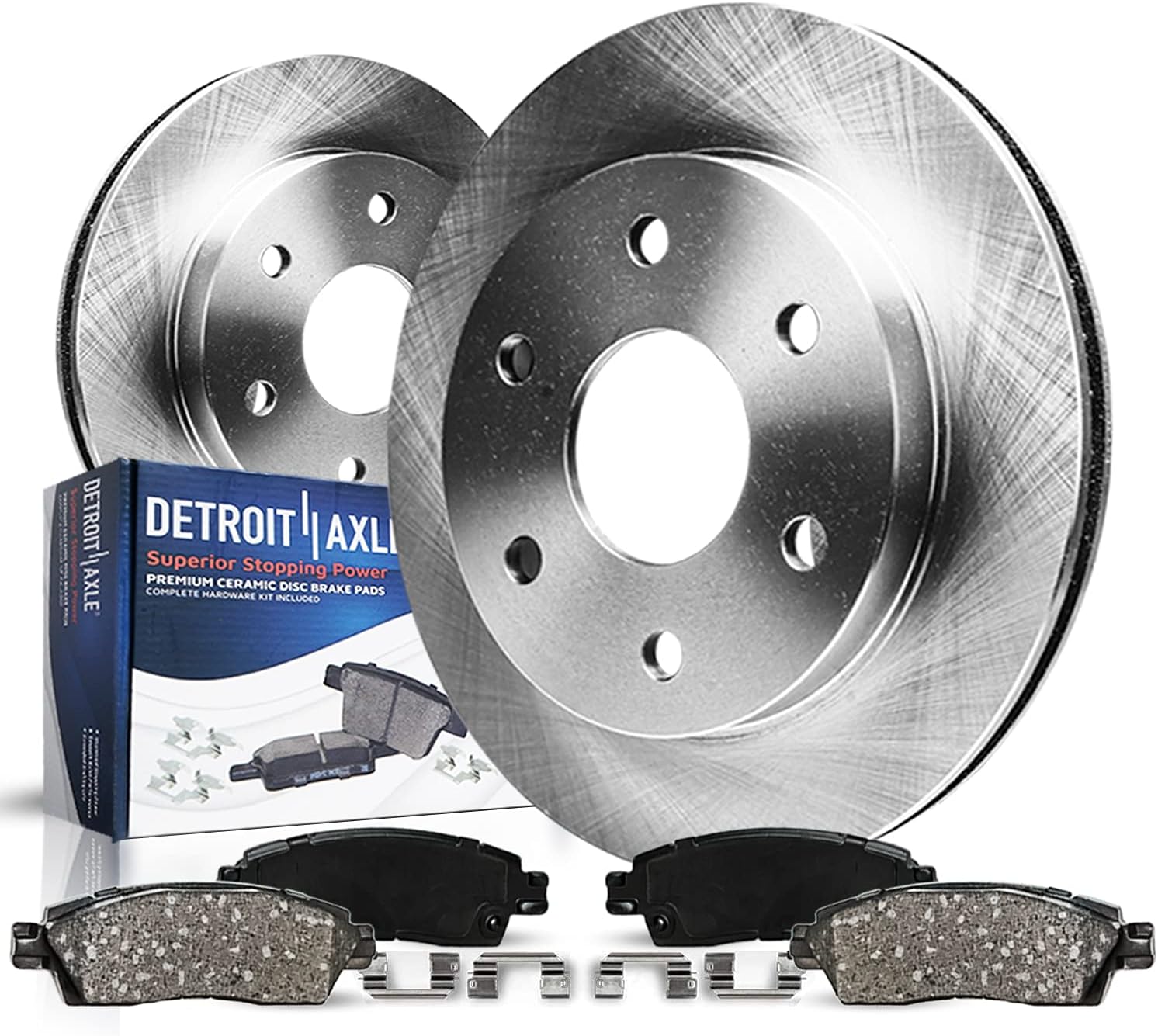 Detroit Axle - Front Brake Kit for 2010-2021 Lincoln Navigator Ford Expedition 2010-2020 F-150 Disc Brake Rotors Ceramic Brakes Pads 2011 2012 2013 2014 2015 2016 2017 2018 2019 Replacement