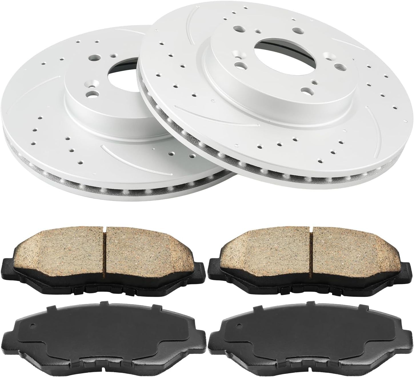 PHILTOP Front Brake Pads and Rotors kit Fit for Honda 2003-2012 2014-2017 Accord, 11' Brake kit Front Brakes Rotors Automotive Replacement Brake kits