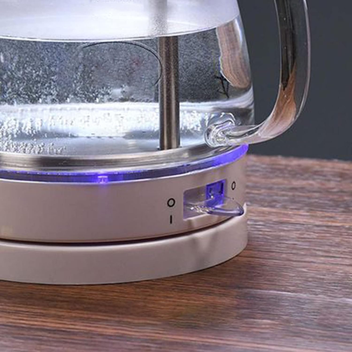 White Electric Kettle Glass Hot Water Dispensers Tea Kettle Jug Portable Electric Hot Water Kettle Boil Dry Protection Electric Kettles Cordless Fast Boil (A)
