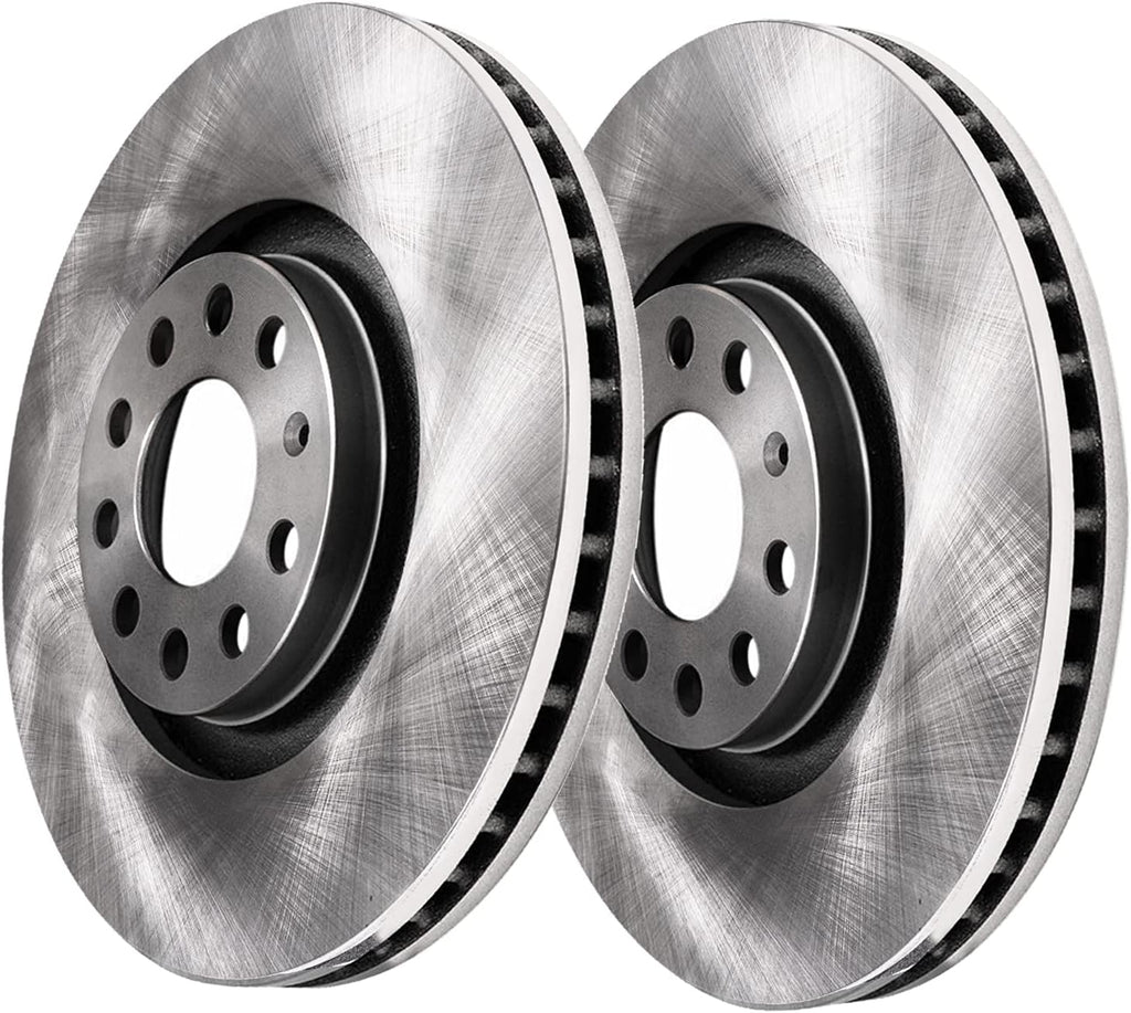 Detroit Axle - 6pc Front Brake Kit for Volkswagen Jetta Golf Eos Audi A3 Quattro, Disc Brake Rotors Ceramic Brakes Pads Wheel Bearing Hubs Replacement