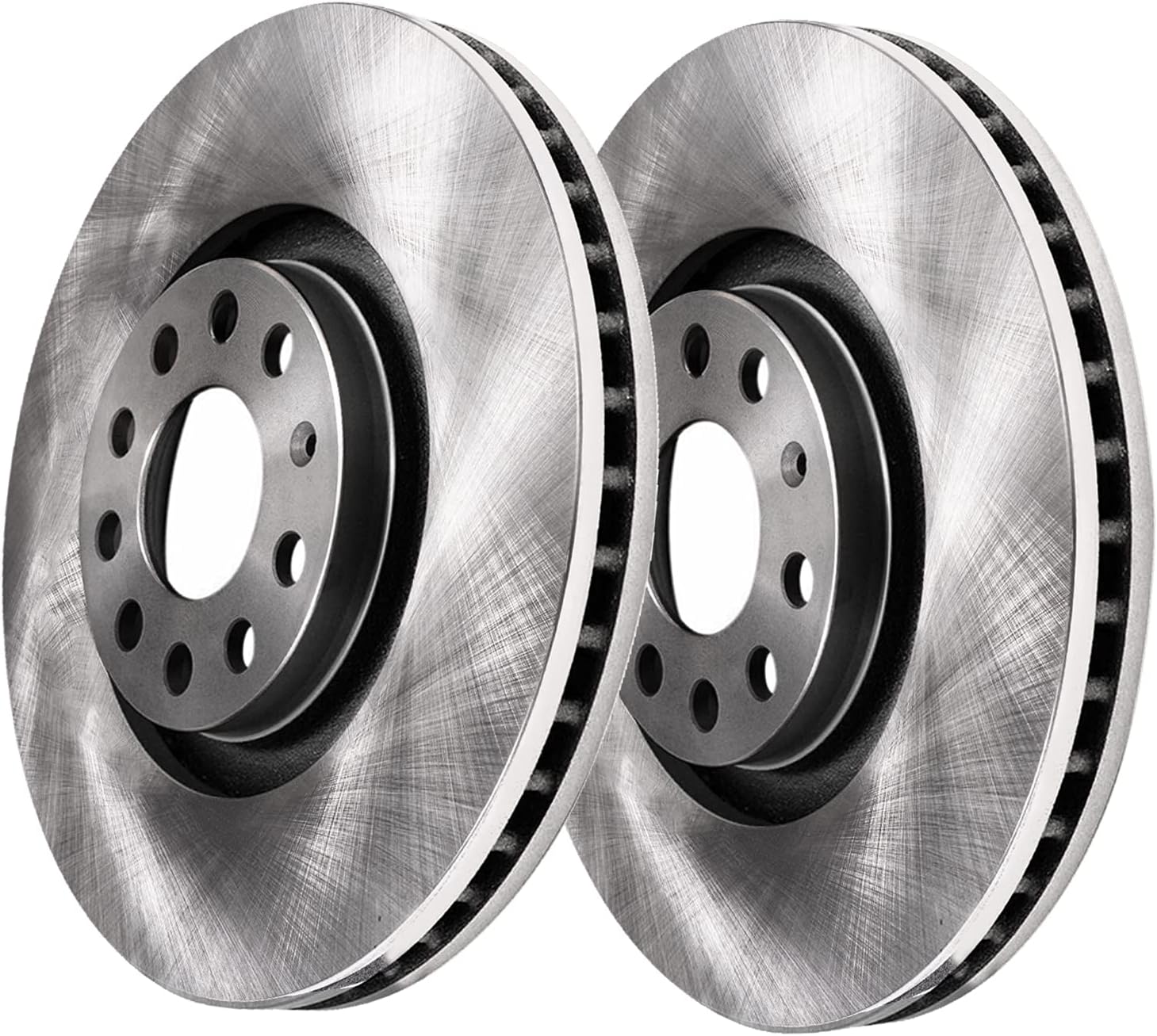 Detroit Axle - 6pc Front Brake Kit for Volkswagen Jetta Golf Eos Audi A3 Quattro, Disc Brake Rotors Ceramic Brakes Pads Wheel Bearing Hubs Replacement