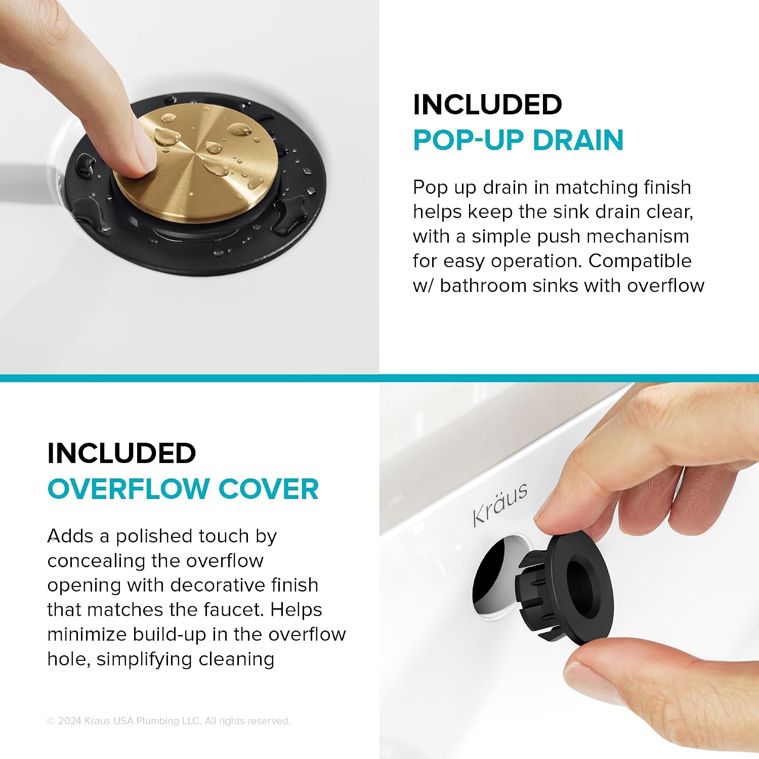 KRAUS Indy Single Handle One Hole Bathroom Sink Faucet in Spot-Free Brushed Brass/Matte Black, KBF-1411SFBBMB