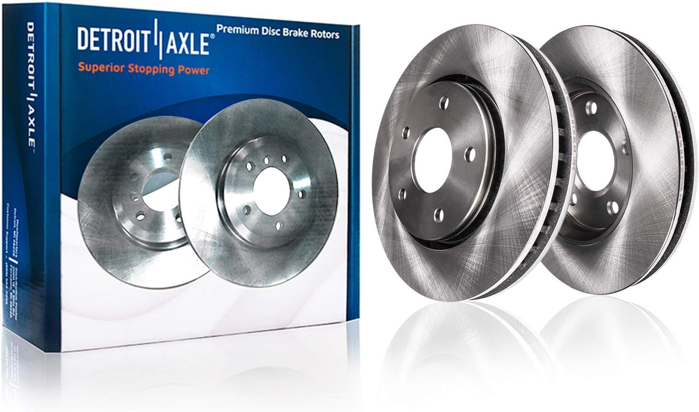 Detroit Axle - Front Brake Kit for 2014-2021 Mazda 6, Disc Brake Rotors Ceramic Brakes Pads with Hardware 2015 2016 2017 2018 2019 2020 Replacement : 11.69' inch Rotor