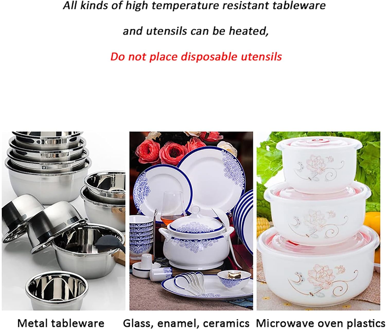 Plate Warmer Electric Food Warmer Plate Glass Warming Tray Electric Warming Tray Keeps Food Hot with AdjusTemperature Control Hot Plate for Buffets Parties Home Dinner