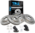 TRQ Front and Rear Brake Pad and Rotor Set Ceramic Compatible with 2002-2007 Buick Rendezvous