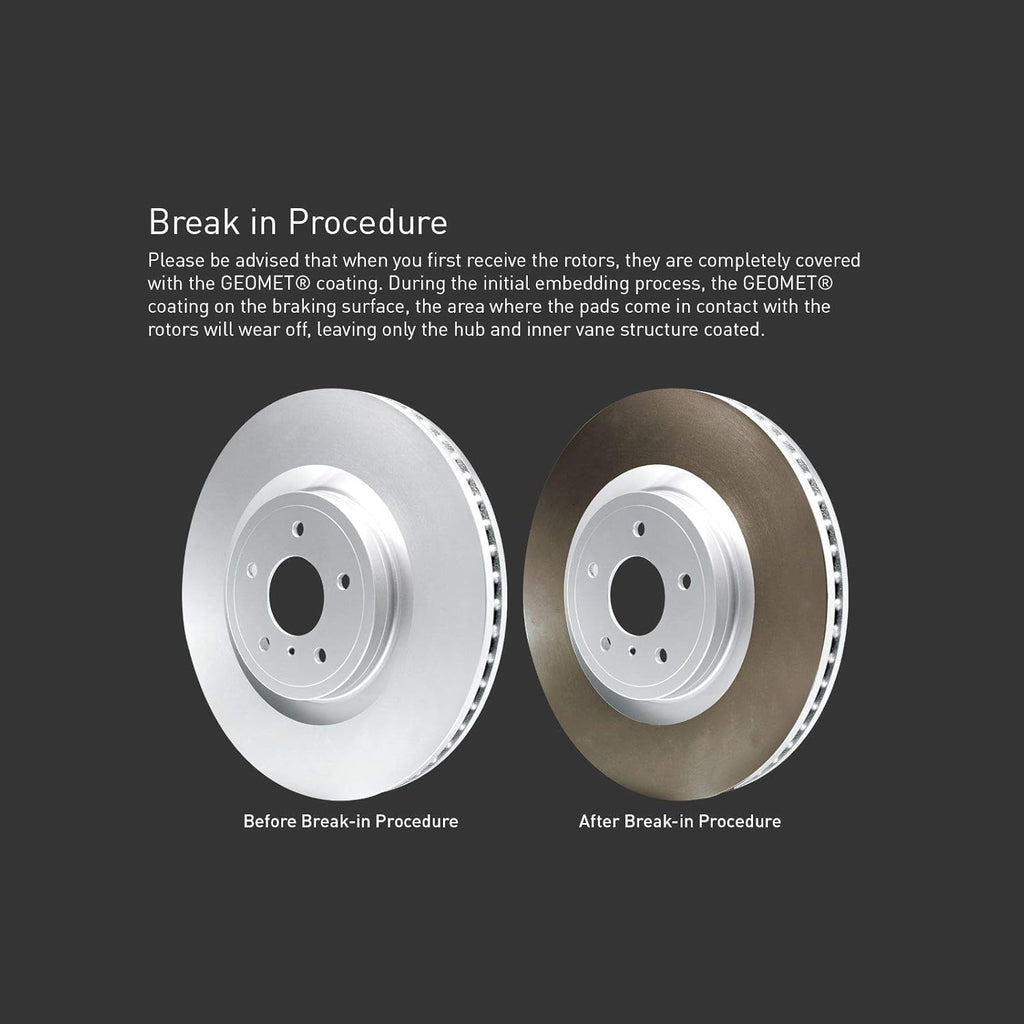 R1 Concepts Front and Rear Brake Kit| Ceramic Brake Pads and Blank Brake Rotors| WDWN2-03078 | 11.0' Front & 10.3' Rear