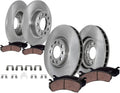 Detroit Axle - Brake Kit for 2013 2014 2015 2016 Dodge Dart, Disc Brake Rotors Ceramic Brakes Pads with Hardware Replacement : 12.00' inch Front and 10.39' inch Rear Rotor