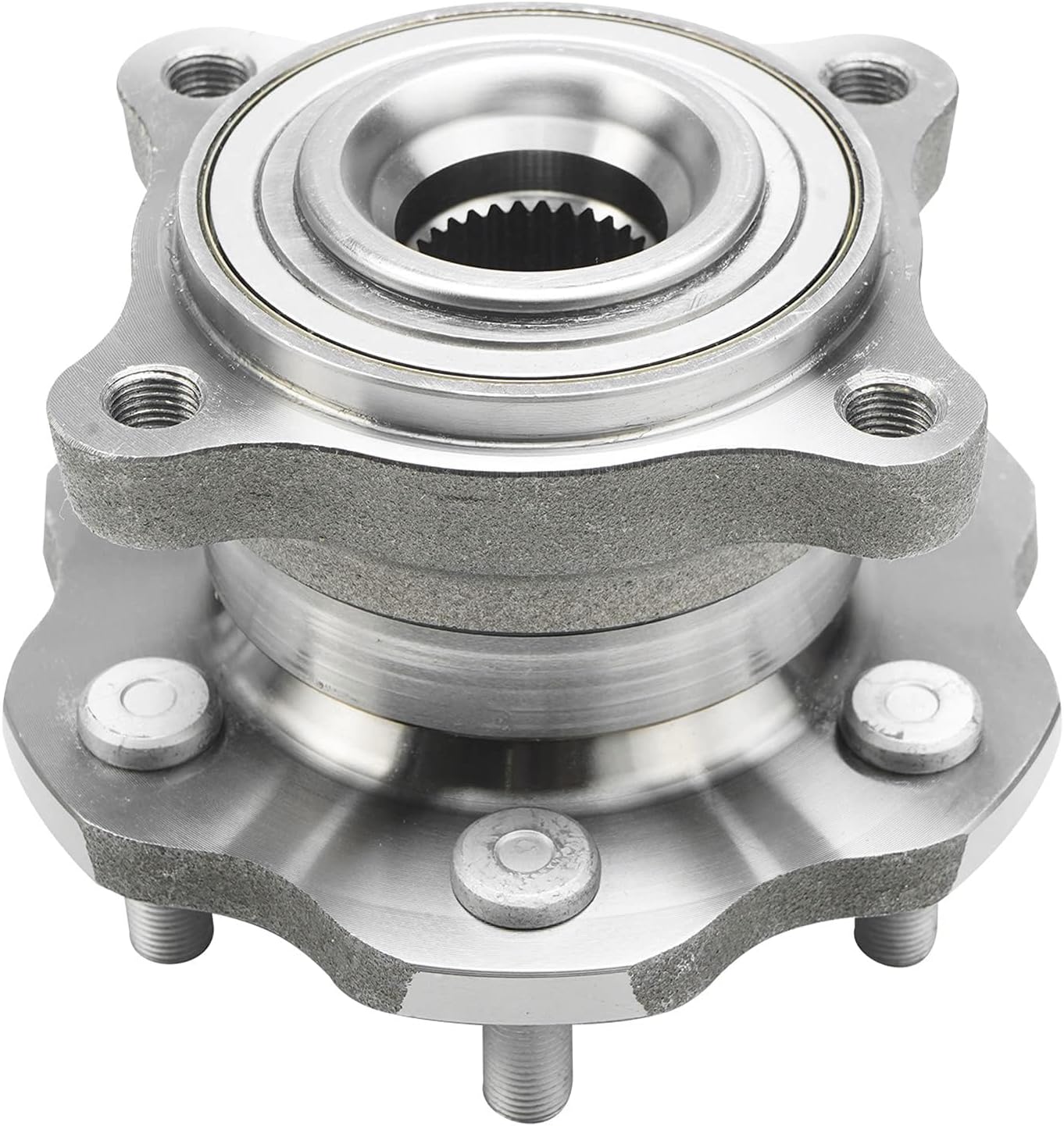 Detroit Axle - Rear Brake Kit for 05-12 Nissan Pathfinder, Drilled Slotted Brake Rotors Ceramic Brake Pads Wheel Bearing Hubs 2005 2006 2007 2008 2009 2010 2011 2012 Replacement