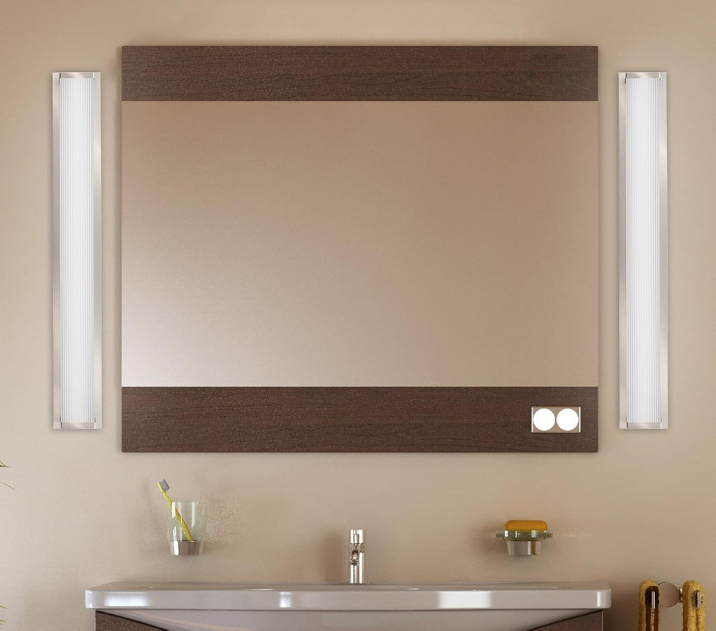 Lithonia Lighting Traditional Square 3K LED Vanity Light, 3-Foot, Brushed Nickel, 36-Inch