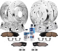 Detroit Axle - 14pc Brake Kit for 07-16 Jeep Patriot 07-17 Compass 08-14 Dodge Avenger 11-14 Chrysler 200, Brake Rotors Brakes Calipers Ceramic Brakes Pads: 11.57' inch Front & 10.31' inch Rear Rotor