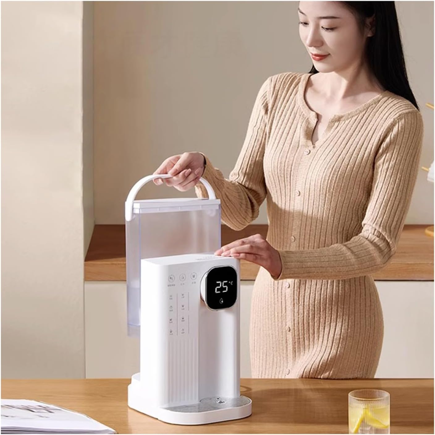 SinSed Electric hot Water Dispenser Sunbeam hot Shot Small Instant hot Household Water Purifier Tabletop Pumping Water Boiler 4-Stage Temperature Control(Color:c)