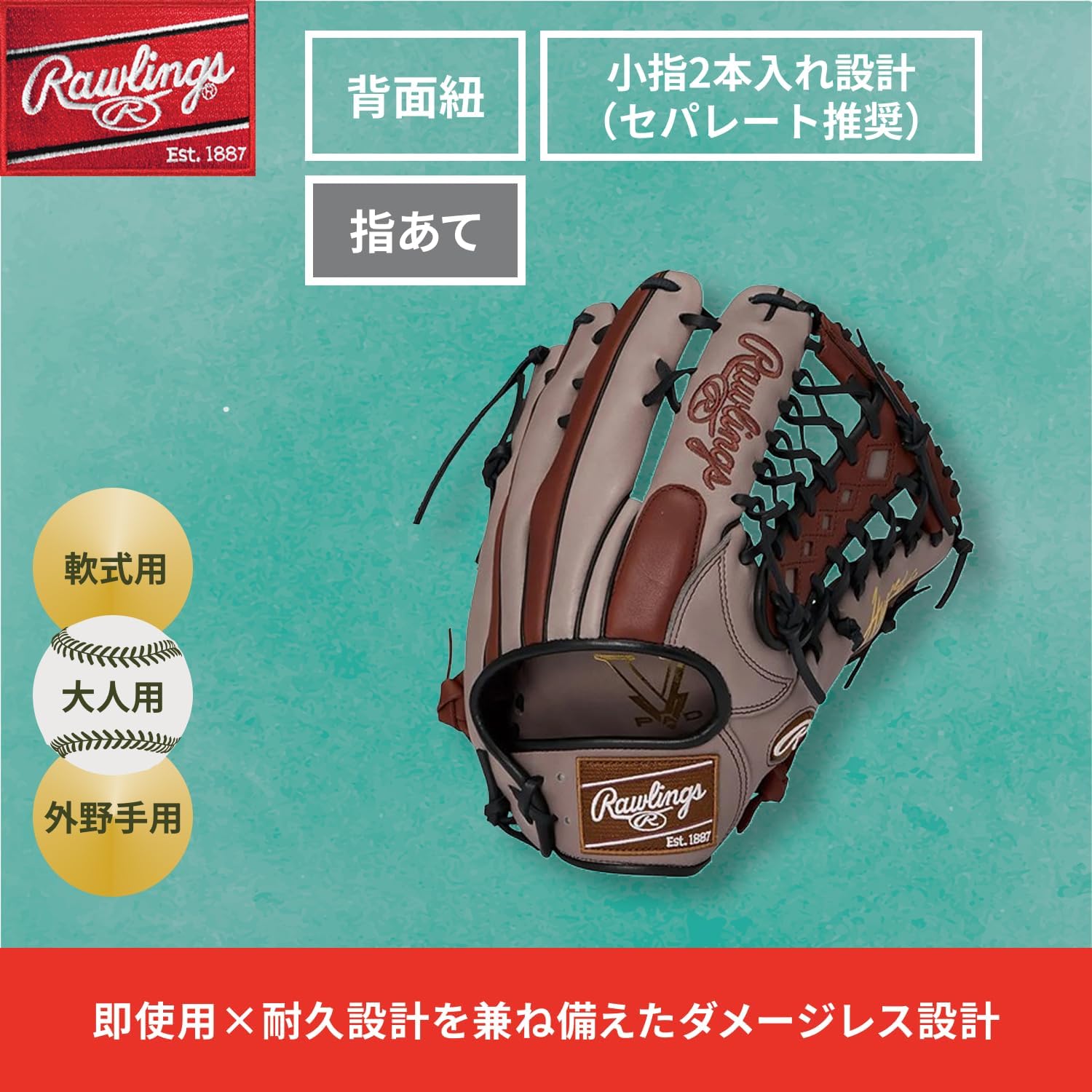 Rawlings Flex Hyper TECH Color SYNC Outfielder GR6HTCY719 12.75' Baseball Glove