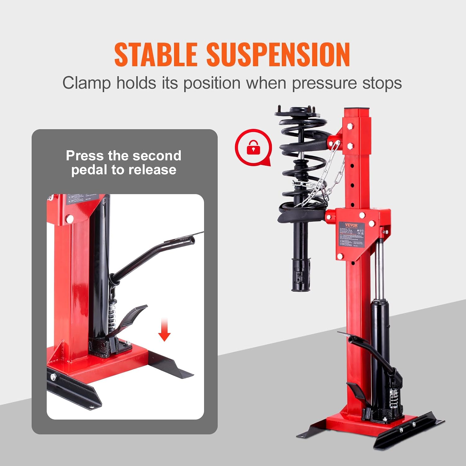 VEVOR Hydraulic Strut Spring Compressor - 4.5 Ton/9920 LBS Jack Capacity, 1 Ton Rated Compression Force, Auto Coil Tool for Removing