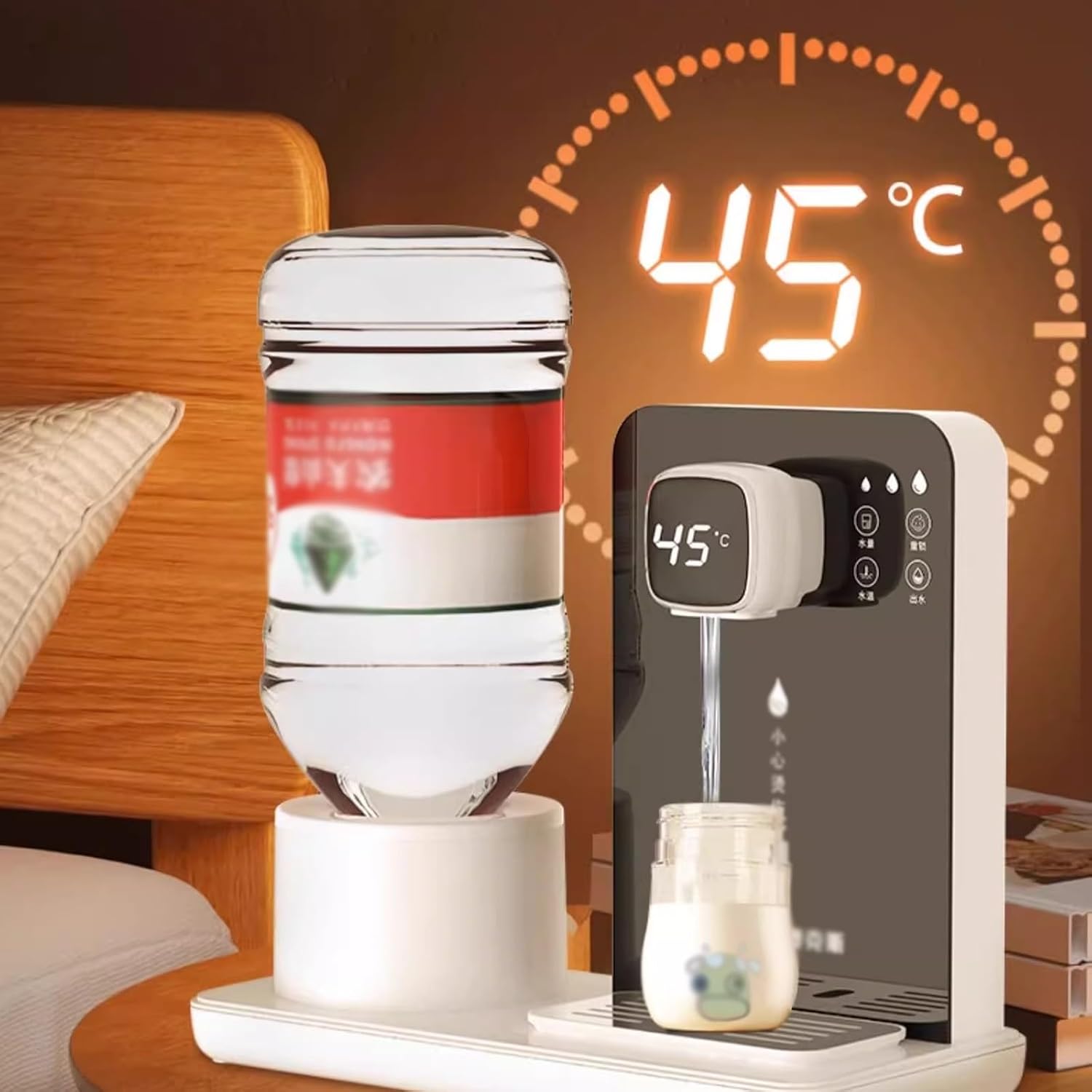 Water Dispenser Instant Hot Water Dispenser Multifunctional Desktop Hot Water Dispenser Adjustable Temperature & Keep Warm Function Mini Drinking Fountain Water Cooler