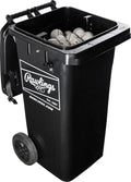 Rawlings | Rolling Ball Bin with Spring-Loaded Basket | 32-Gallon Capacity | Balls Not Included