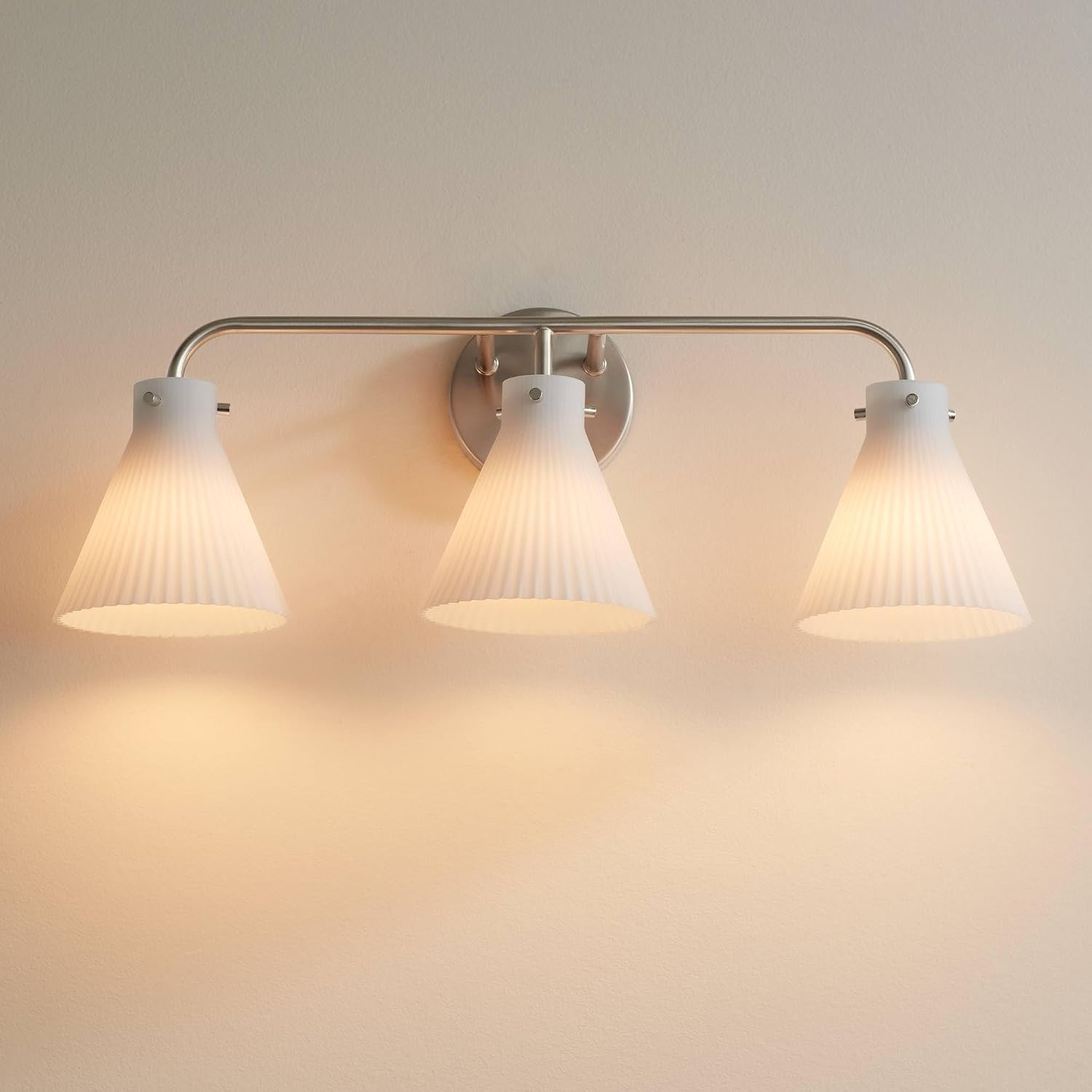 Possini Euro Design Possini Euro Cielo 24' Wide Brushed Nickel 3-Light Bath Light