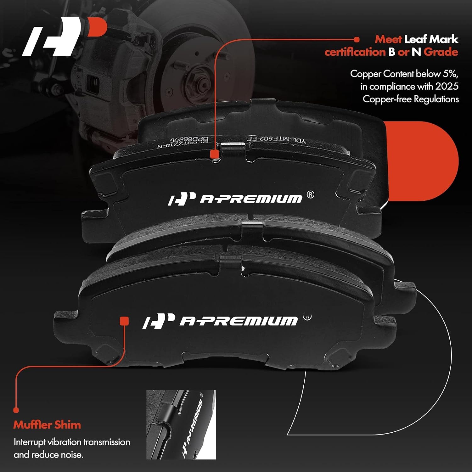 A-Premium Front and Rear Brake Rotors + Ceramic Pads Kit Compatible with Select Chrysler, Dodge, Jeep and Mitsubishi Models-200, Sebring, Compass, Lancer, Avenger, Patriot, Outlander, Outlander Sport