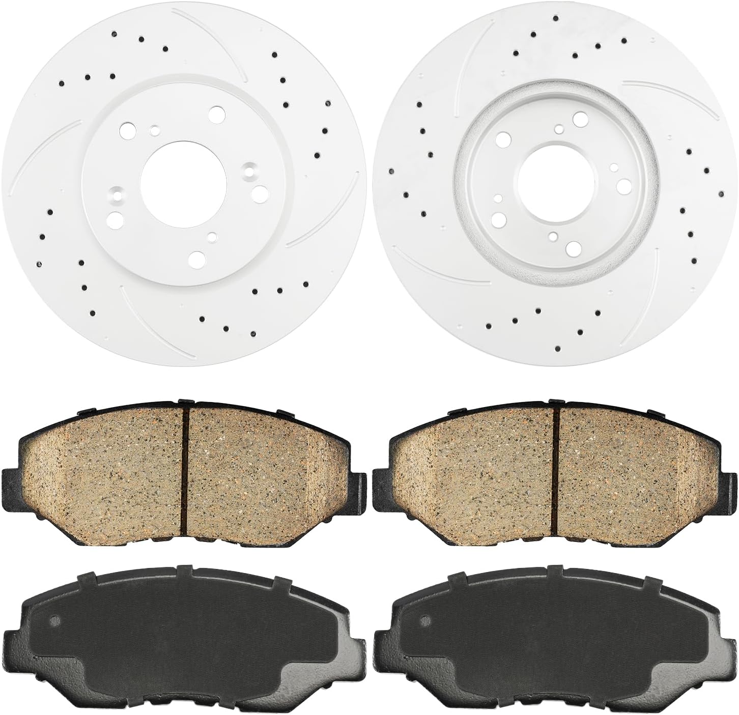 PHILTOP Front Brake Pads and Rotors kit Fit for Honda 2003-2012 2014-2017 Accord, 11' Brake kit Front Brakes Rotors Automotive Replacement Brake kits