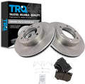 TRQ Front Ceramic Brake Pad and Rotor Set Compatible with 00-03 Toyota Tundra 01-03 Sequoia with 4.7 Inch Front Pad Length Models