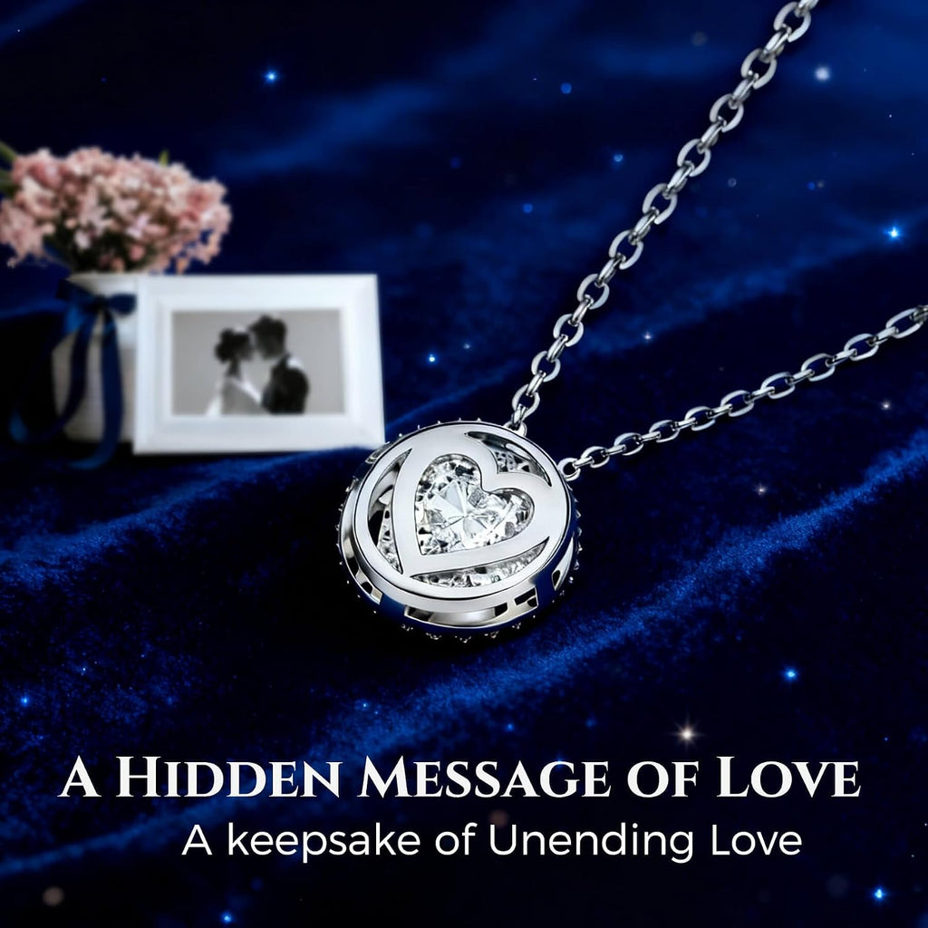 Moissanite Necklace for Women S925 Sterling Silver Jewelry Solitaire Halo Pendant Lab Created Gem for Her Gift for Mothers Day Wedding Anniversary Birthday - to My Wife Daughter Mom Grandma Girlfriend
