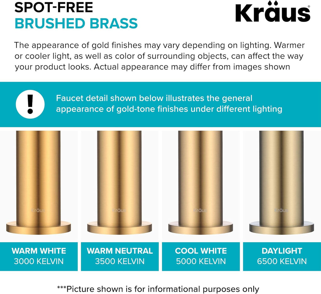 KRAUS Indy Single Handle One Hole Bathroom Sink Faucet in Spot-Free Brushed Brass/Matte Black, KBF-1411SFBBMB