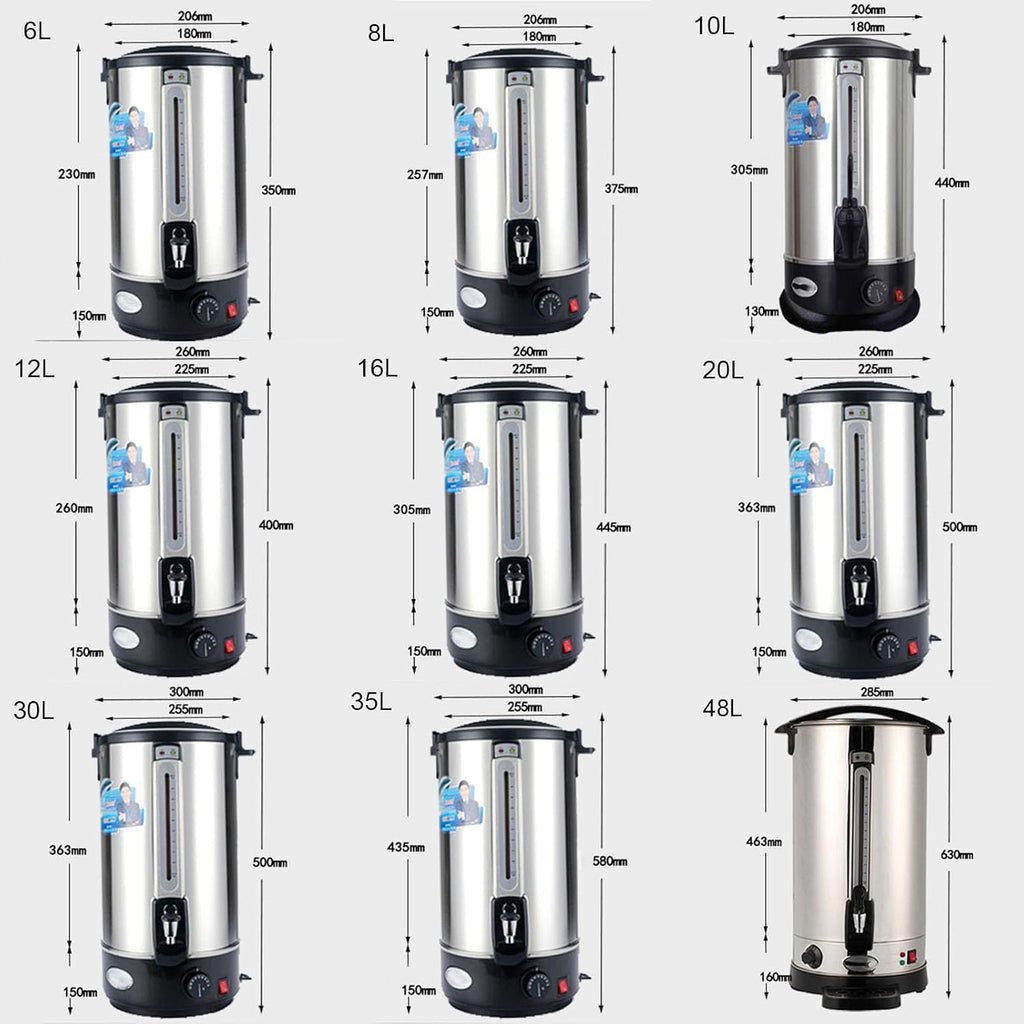 Stainless Steel Commercial Hot Water Urn Dispenser, Double Wall Stainless Steel Insulation Bucket Milk Tea Shop, for Party Chocolate Beverage(20L)