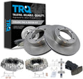 TRQ Front Brake Pad and Rotor Set Ceramic Vented Rotors Calipers Compatible with 1989-1995 Toyota Pickup 1990-1991 4Runner