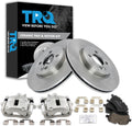 TRQ Front Brake Pad and Rotor Set Ceramic Vented 294mm Rotors Calipers Compatible with 2007-2015 Mini Cooper