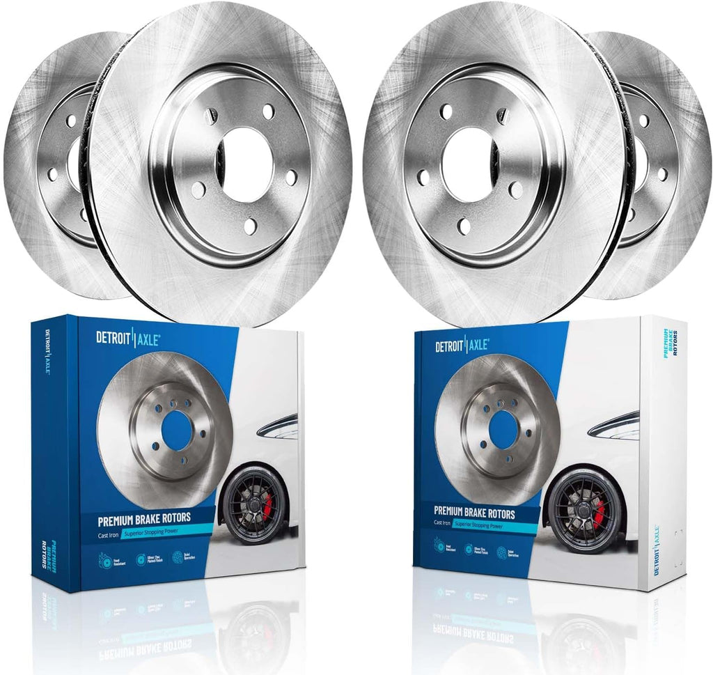 Detroit Axle - Brake Rotors for 10-17 Chevrolet Equinox GMC Terrain 2010 2011 2012 2013 2014 2015 2016 2017 Brakes Rotors Replacement: 12.64' inch Front and 11.93' inch Rear Rotors