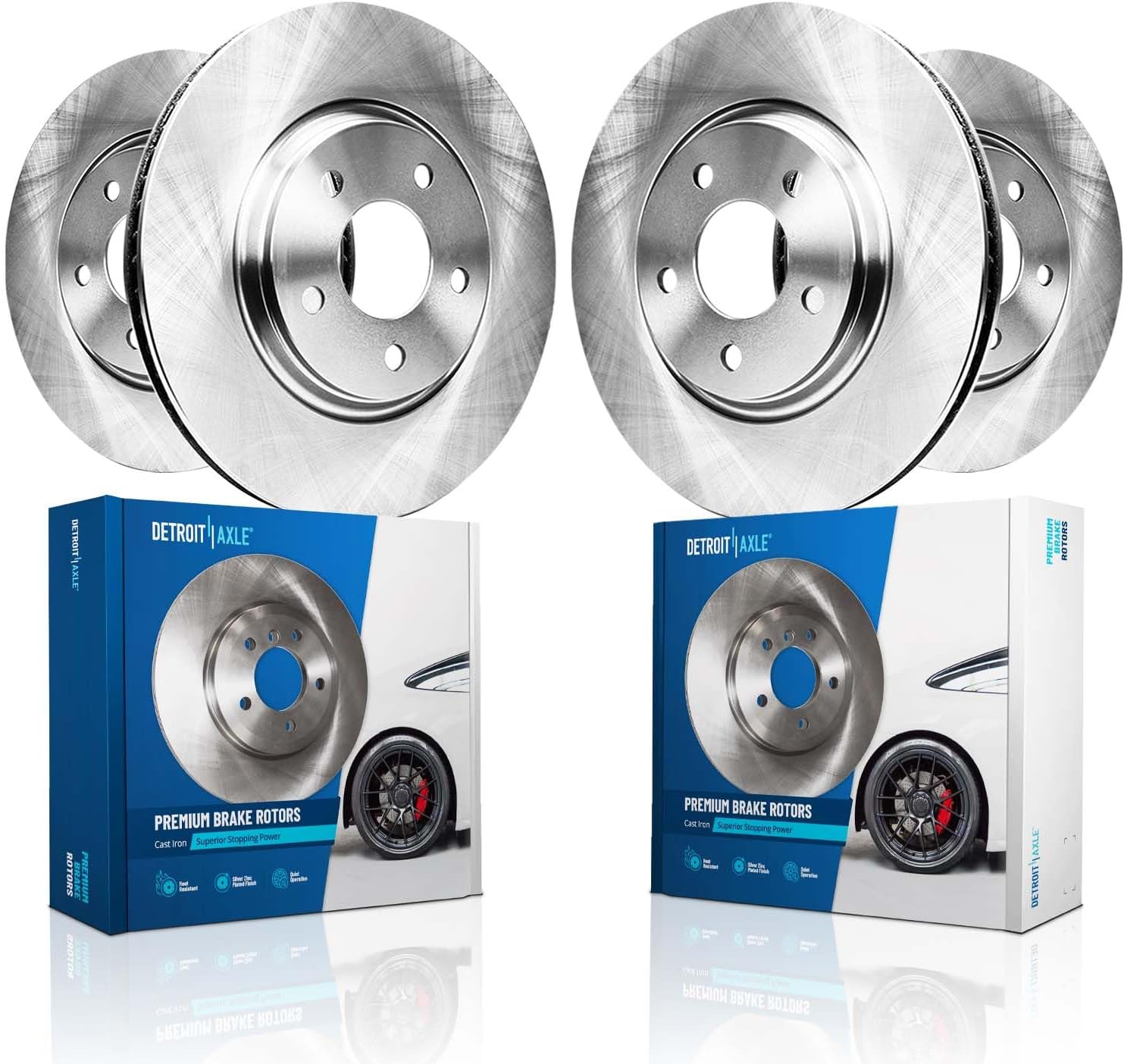 Detroit Axle - Brake Rotors for 10-17 Chevrolet Equinox GMC Terrain 2010 2011 2012 2013 2014 2015 2016 2017 Brakes Rotors Replacement: 12.64' inch Front and 11.93' inch Rear Rotors