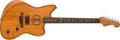 Fender American Acoustasonic Jazzmaster All-Mahogany Acoustic Electric Guitar, Natural, Ebony Fingerboard, with Gig Bag