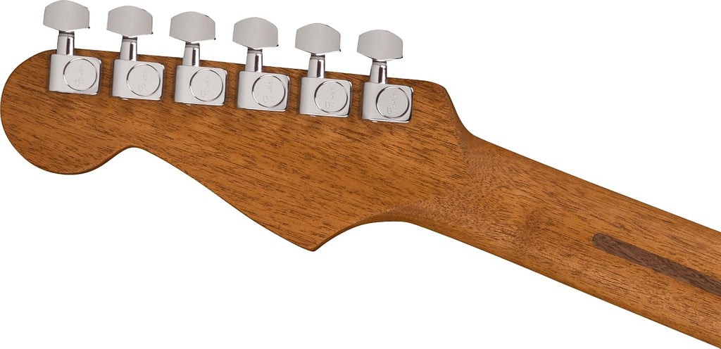Fender American Acoustasonic Jazzmaster All-Mahogany Acoustic Electric Guitar, Natural, Ebony Fingerboard, with Gig Bag