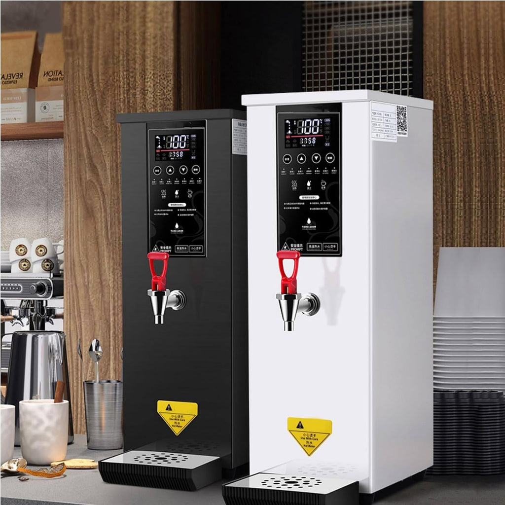 3000W Commercial Hot Water Dispenser Countertop, Energy-Saving Stainless Steel Water Boiler, 104°F-212°F for Boba Tea Office Restaurant Hotel,Black