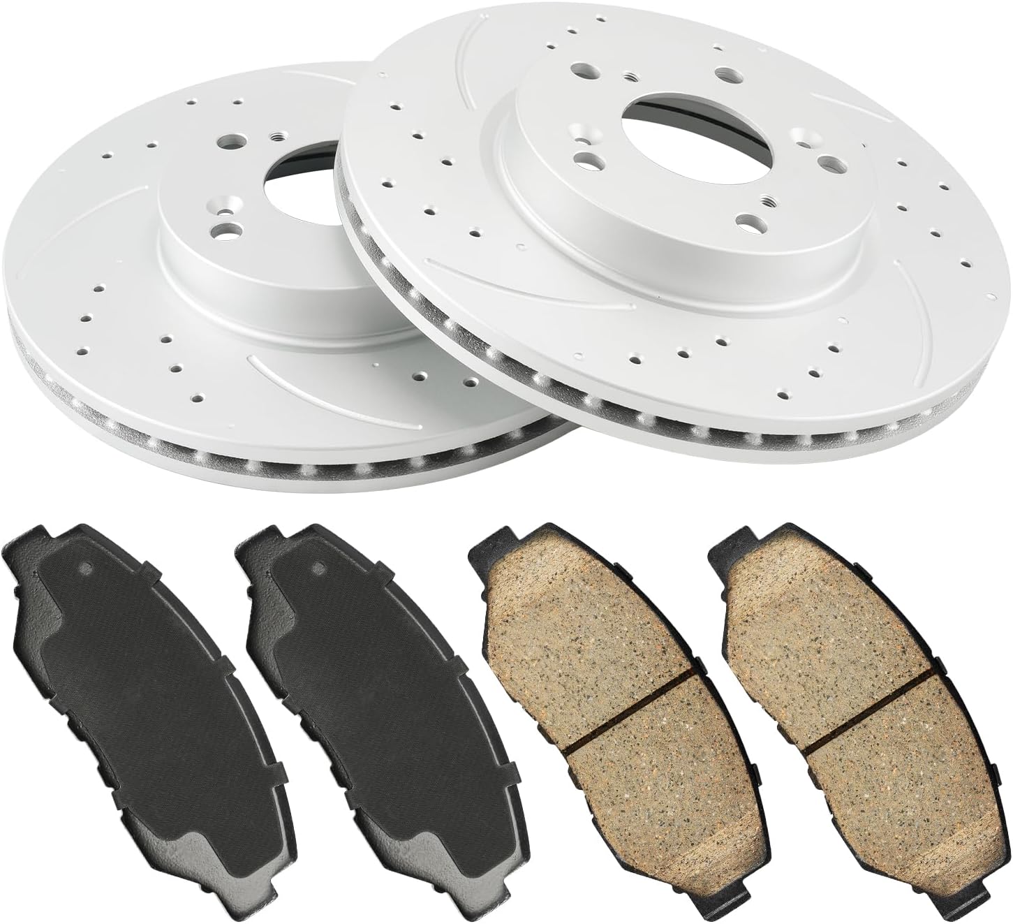 PHILTOP Front Brake Pads and Rotors kit Fit for Honda 2003-2012 2014-2017 Accord, 11' Brake kit Front Brakes Rotors Automotive Replacement Brake kits