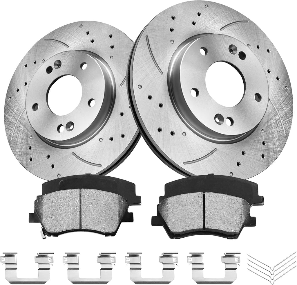 Anpulsero Automotive Replacement Brake Kits Front Brake Pads and Rotors Kit Compatible with Hyundai Elantra 2017-2020, Brakes and Rotors Anti-rust Oil Protected 31584 D1912-9143 Brake Kit 280mm（11in）
